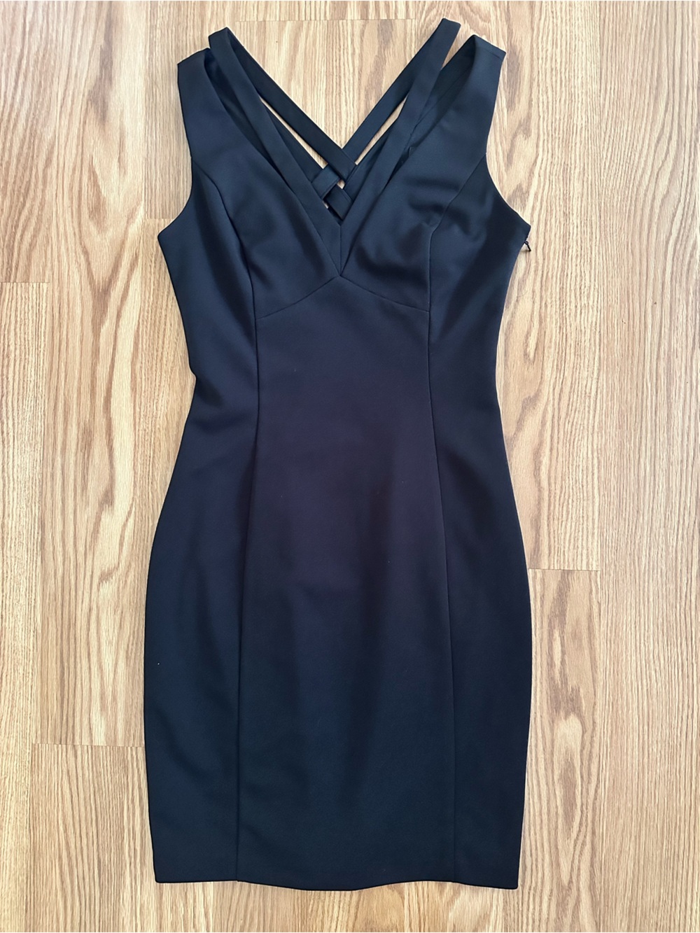 GUESS Los Angeles Black Strappy Caged Bandage Dress